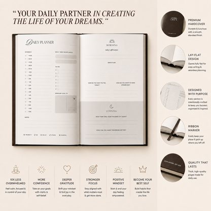 Undated Daily Planner + Gratitude Journal